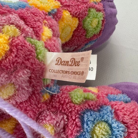 Dan Dee Collectors Choice Plush Horse 14" Pink Floral Pattern Purple Hooves Soft - Picture 7 of 11